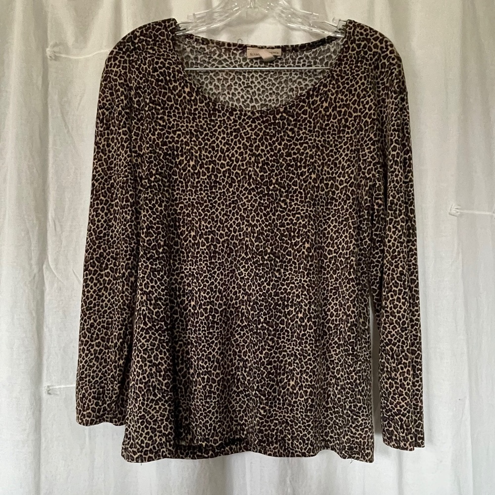 Susan Lawrence Leopard Print Blouse